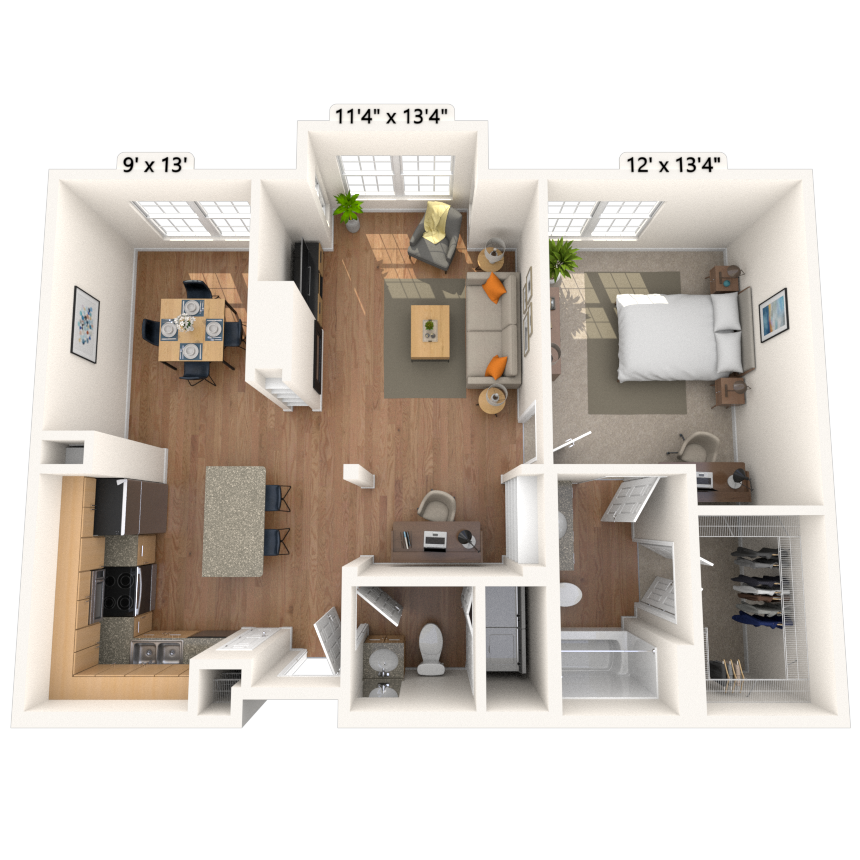 Floorplan image of unit 4207